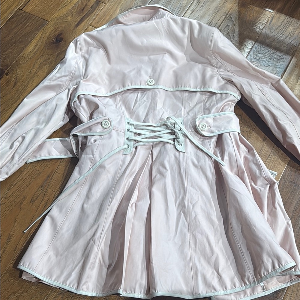 Betsey Johnson Pink Classic Trench Coat - Picture 2 of 3